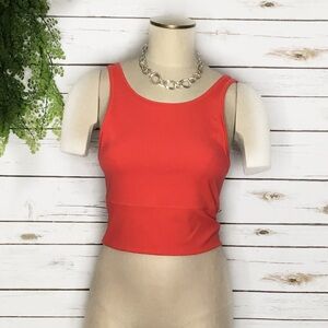 Lululemon Power Pivot Everlux tank top pink punch (coral) size 8 v back